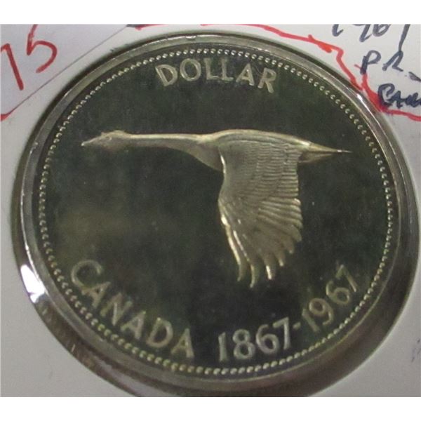 1967 PROOF CAMEO CANADA SILVER DOLLAR