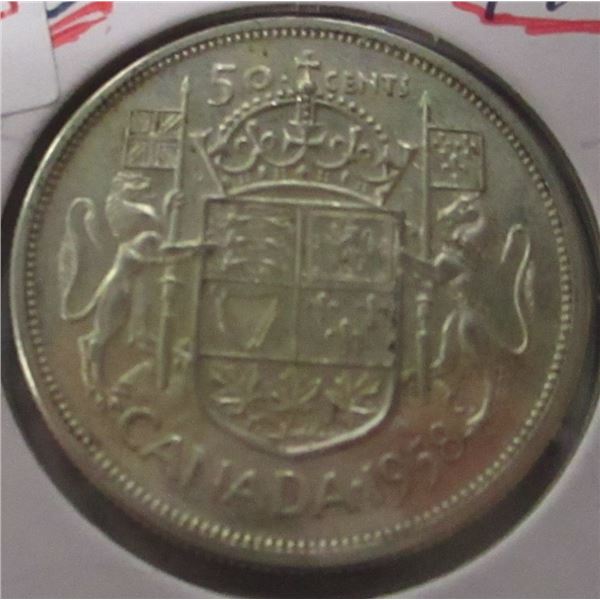 1958 CANADA SILVER HALF DOLLAR