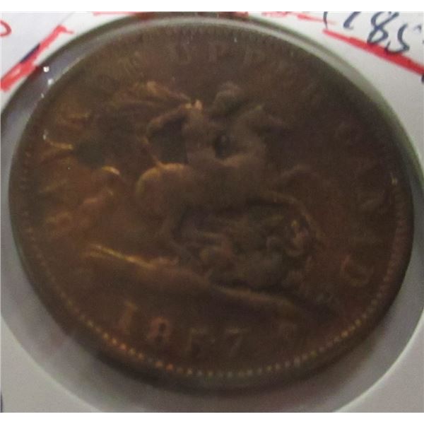 1857 BANK OF UPPER CANADA PENNY TOKEN