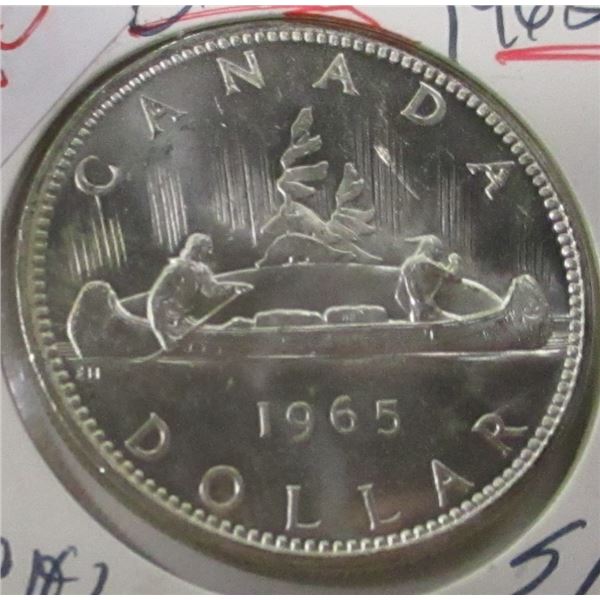 1965 CH/BU CANADA SILVER DOLLAR