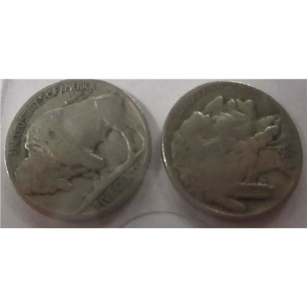 1936 USA INDIAN HEAD & BUFFALO NICKELS