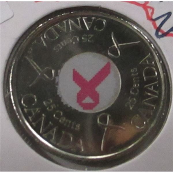 2006 PROOF LIKE CURE FOR CANCER PINK RIBBON QUARTER