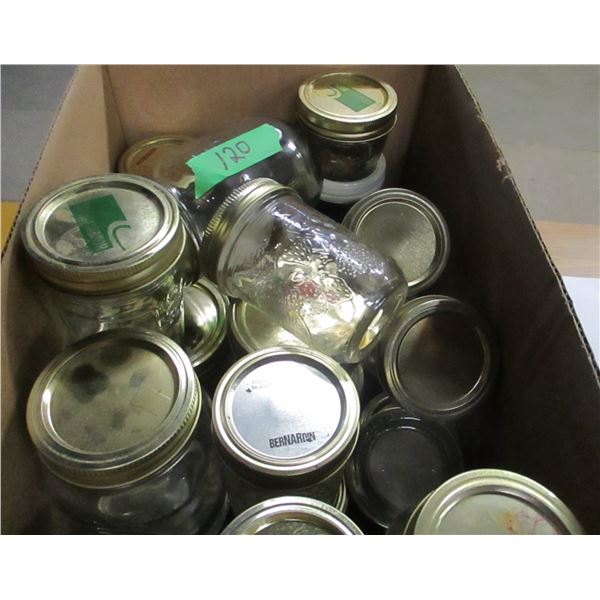 ESTATE:  BOX C/W ASSORTED CANNING JARS