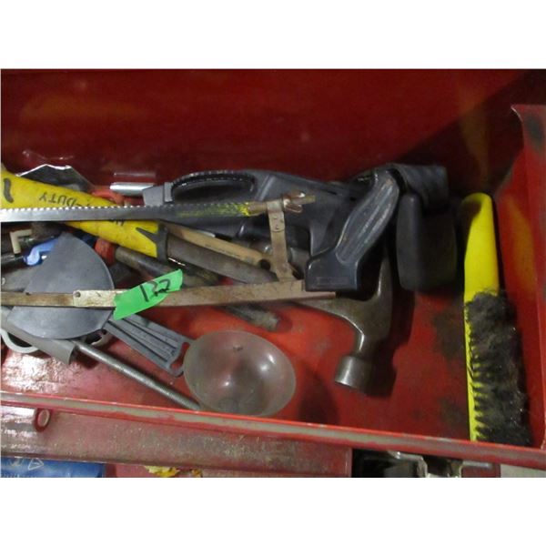 ESTATE:  RED TOOLBOX C/W CONTENTS