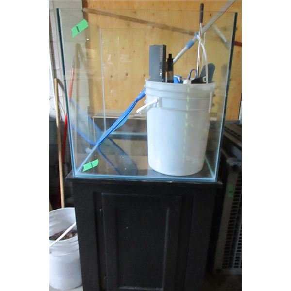 ESTATE:  APPROX. 45 GALLON AQUARIUM C/W STAND & ACCESSORIES