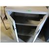 Image 2 : ESTATE:  2 DOOR GREY STORAGE CABINET C/W SHELVES