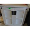 Image 3 : ESTATE:  2 DOOR GREY STORAGE CABINET C/W SHELVES