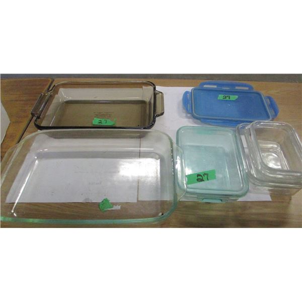 ESTATE:  ASSORTED GLASS BAKEWARE