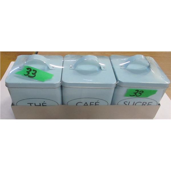 ESTATE:  TEA, COFFEE & SUGAR STORAGE CONTAINERS