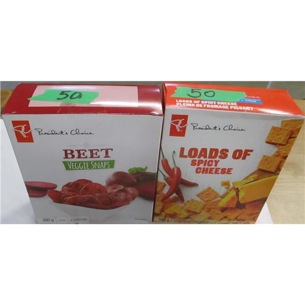 SHELF PULLS (AS IS):  CHEESE CRACKERS (200G) & BEET CRACKERS (180G) - 2 BOXES