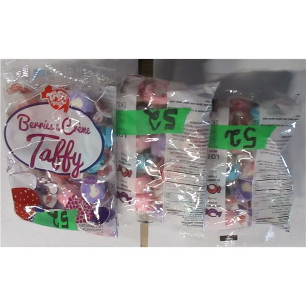 SHELF PULLS (AS IS):  BERRY TAFFY - 3 BAGS