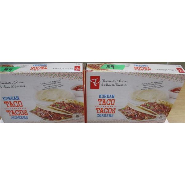 SHELF PULLS (AS IS):  KOREAN TACO KIT (421G) - 2 BOXES