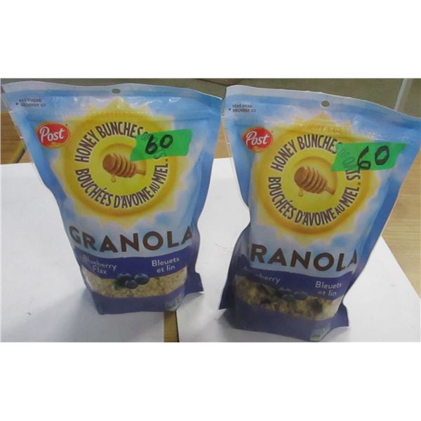 SHELF PULLS (AS IS):  BLUEBERRY FLAX GRANOLA (340G) - 2 BAGS