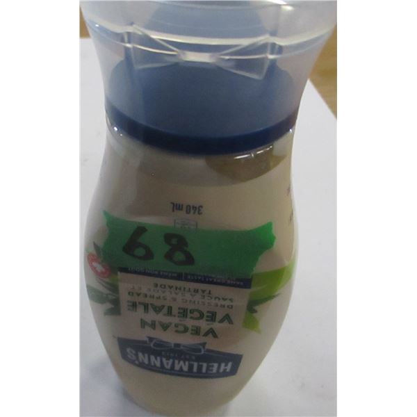 SHELF PULLS (AS IS):  HELLMANN'S VEGETABLE DRESSING (340 ML) - BOTTLE