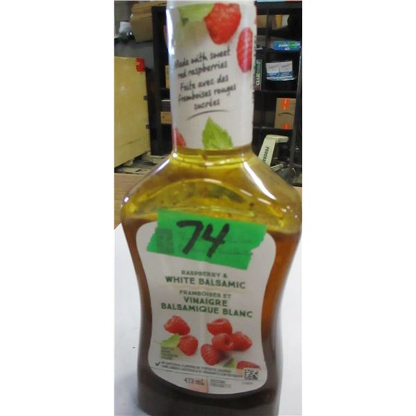 SHELF PULLS (AS IS):  RASPBERRY & BALSAMIC DRESSING (475 ML) - BOTTLE
