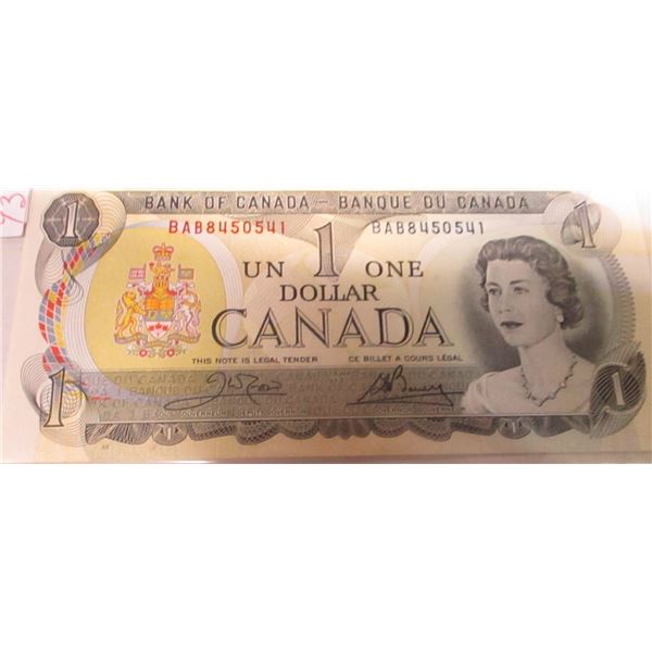 1973 UNCIRCULATED LAST OF CANADA $1 BILL