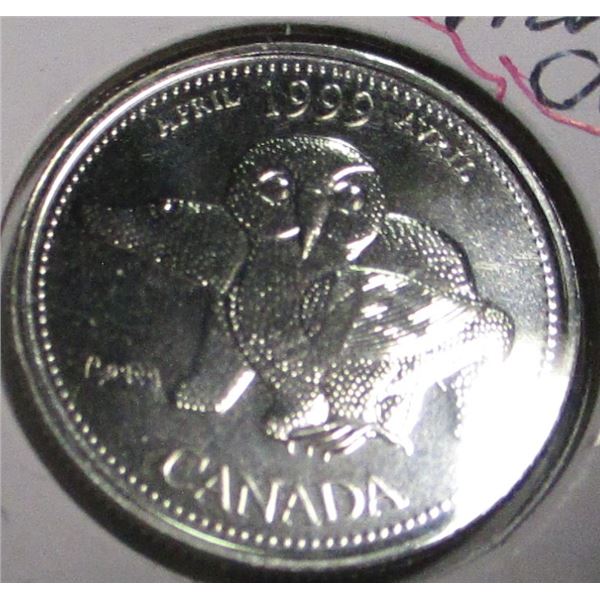 1999 PROOF CAMEO CANADA QUARTER (OWL - APRIL)