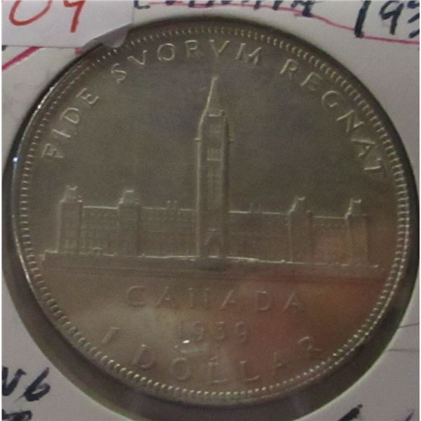 1939 CANADA KING GEORGE VI SILVER DOLLAR