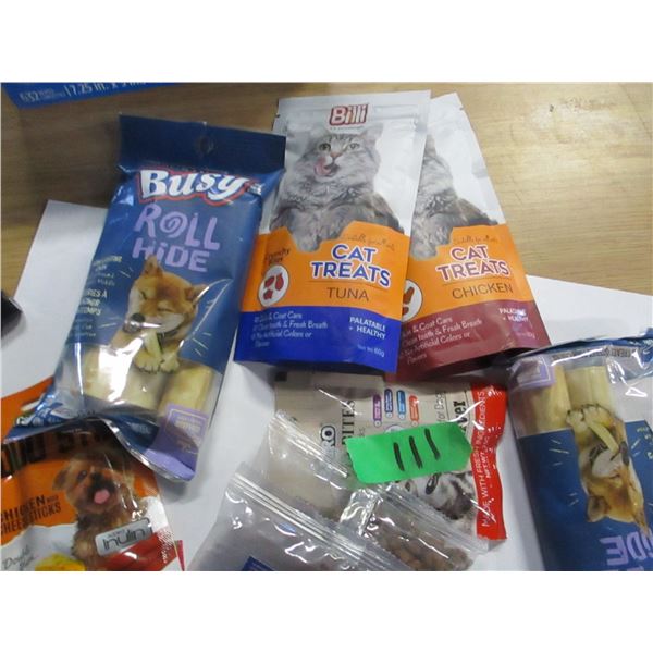 SHELF PULLS (AS IS):  PET TREATS (10 PACKAGES)