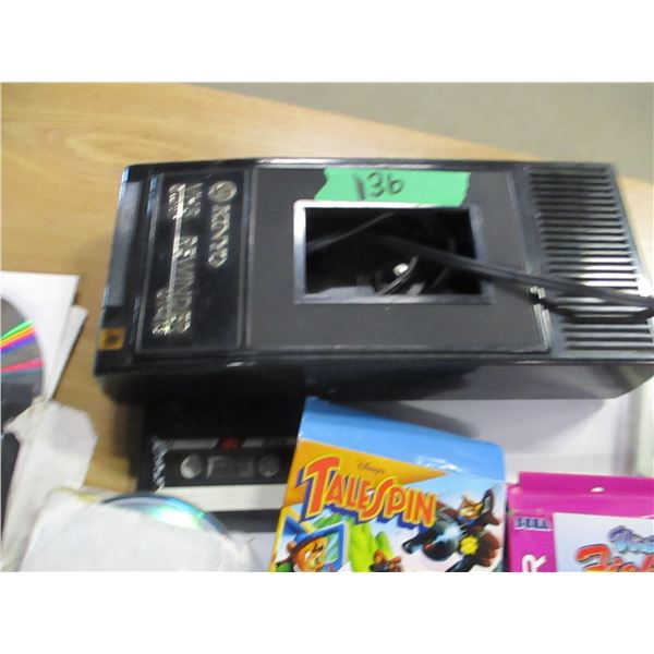 ESTATE:  VHS REWINDER, CD'S, DVD'S, ETC
