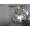 Image 9 : 1751 - 1951 SET OF THREE SMOKESTACK CANADA NICKELS