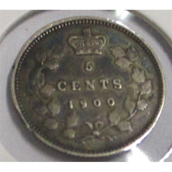 1900 CANADA VICTORIAN SILVER FIVE CENT