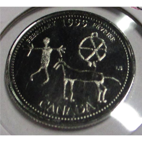 1999 PROOF CAMEO CANADA QUARTER