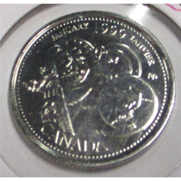 1999 PROOF CAMEO RCMP TOTEM POLE CANADA QUARTER