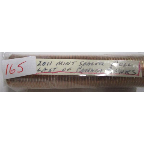 2011 MINT SEALED ROLL LAST OF CANADA PENNIES