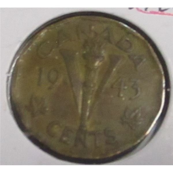 1943 WORLD WAR II VICTORY CANADA NICKEL