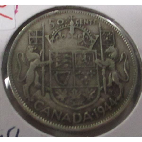 1944 CANADA SILVER HALF DOLLAR
