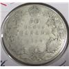 Image 1 : 1910 CANADA KING EDWARD VII SILVER HALF DOLLAR