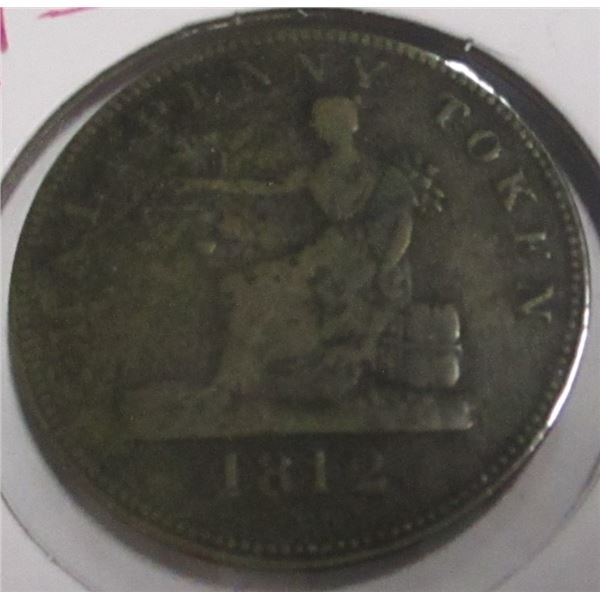 1812 CANADA HALF PENNY TOKEN