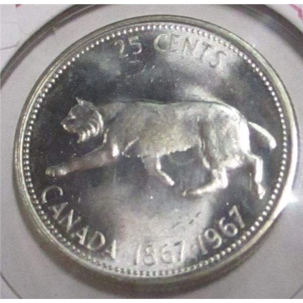 1967 CH/BU CANADA SILVER QUARTER