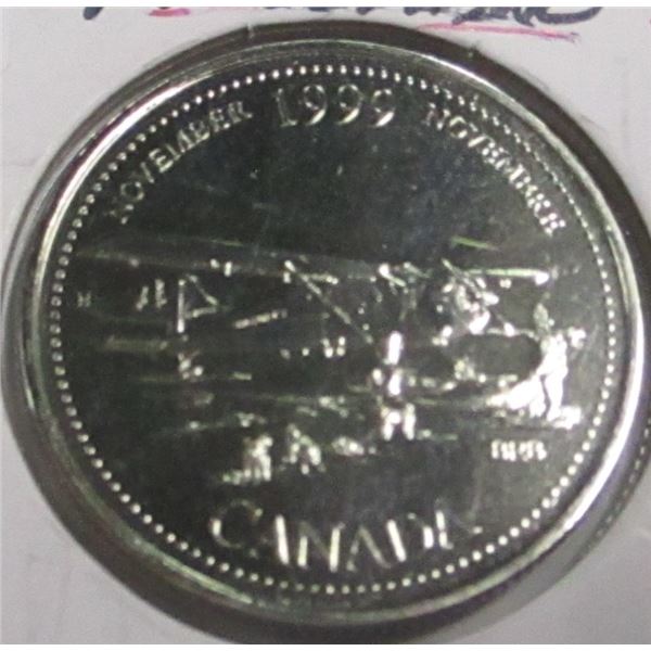 1999 PROOF CANADA MILLENIUM QUARTER