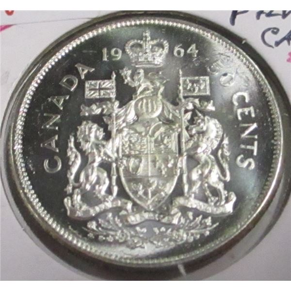 1960 PROOF CAMEO CANADA SILVER HALF DOLLAR