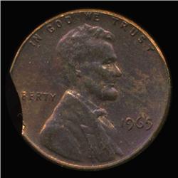 1965 Lincoln Cent Clipped Error Choice UNC (COI-6299)