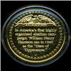 Image 2 : .75oz Franklin Mint PR70 DCAM 24k plated Sterling Silver Round History of the American Presidency W.