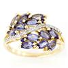 2.40Ct Natural Iolite & 20 Diamond 9K Gold Ring (JEW-9071X)