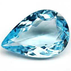 12.32ct TOP GRADE Swiss Blue Pear Topaz  (GMR-1014)