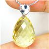 16.00ct Lovely Pendant Briolette Cut Lemon Quartz (JEW-1574)