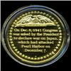Image 2 : .75oz Franklin Mint PR70 DCAM 24k plated Sterling Silver Round History of the American Presidency F.