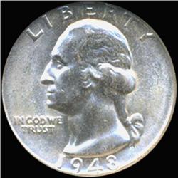 1948D Washington 25c Silver Quarter Coin Graded GEM (COI-6819)