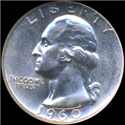 1960 Washington 25c Silver Quarter Coin Graded GEM (COI-6840)