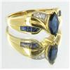 1.4ct Ceylon Blue Sapphire & Diamond 10k Gold Ladies Ring (JEW-1519)