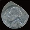 1999D Jefferson Nickel Struck on Wrong Stock and Clipped Gem Uncirculated (COI-5115)