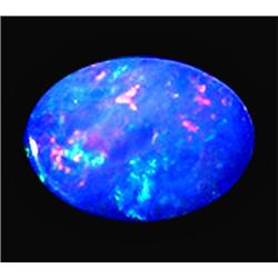 1.25ct Australian Black Opal Doublet Full Fire (GEM-22612G)
