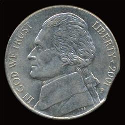 2001P Jefferson Nickel Clip Error Choice Uncirculated (COI-5122)