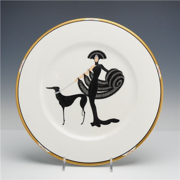Erte Bone China Plate, Symphony in Black