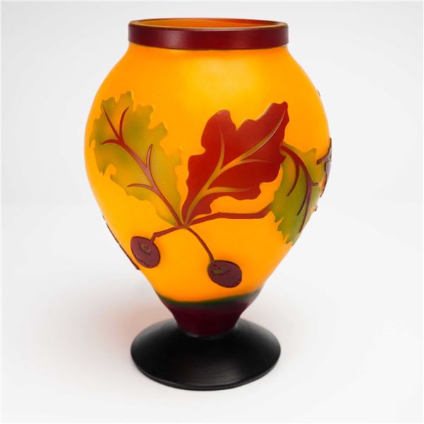 Cameo Art Nouveau Glass Vase